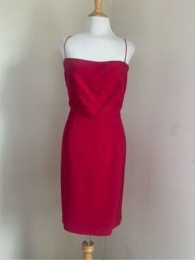 Vintage Andrea Polizzi for Rex Lester Classic Red Spaghetti-Strap Midi Dress